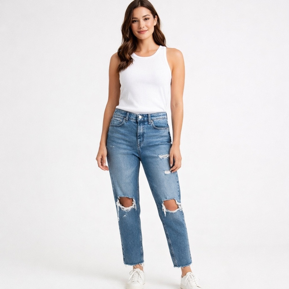 &Denim Women's Blue Boyfriend Jeans size 2